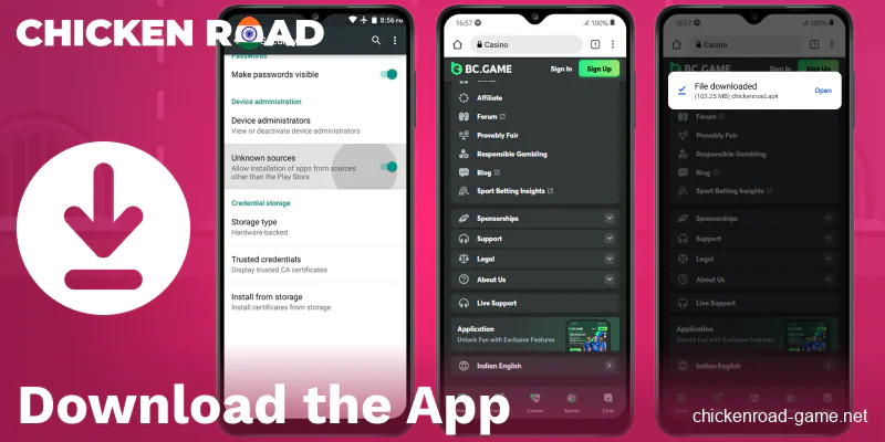 Installing the Chicken Road app for Indians