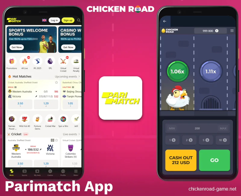 Download the Parimatch Chicken Road IN app