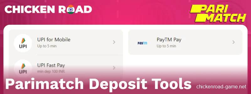 Top Up Balance in Parimatch Chicken Road India