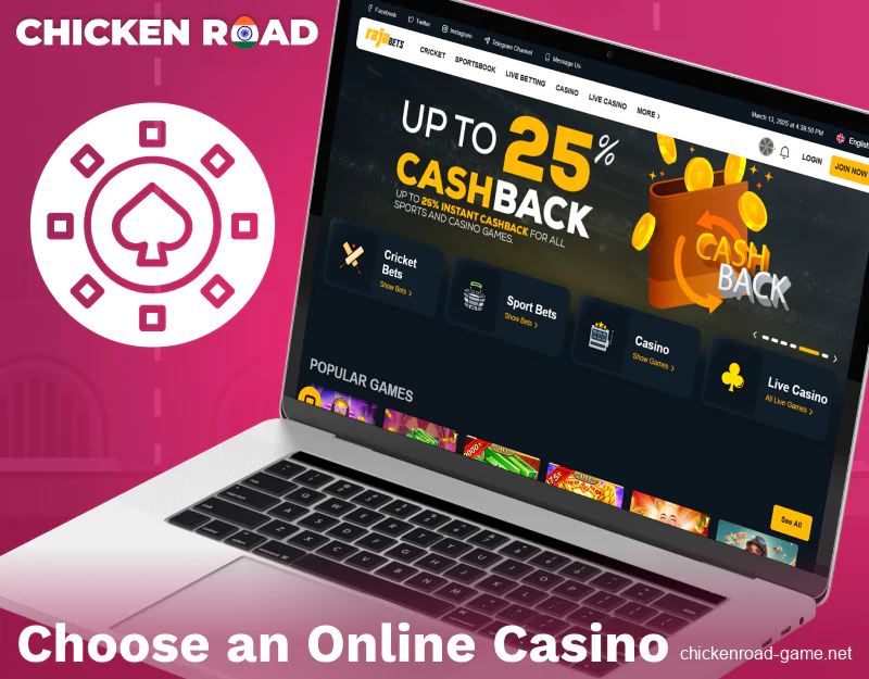 Finding a casino site for Chicken Road India
