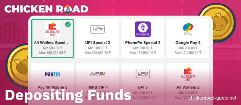 Payment transactions in Chicken Road IN