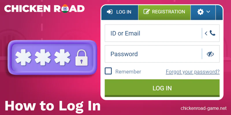 Log into your Chicken Road account for Indians